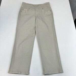 Jag Jeans Womens Beige Cropped Classic Fit Straight Leg Stretch Mid Rise Denim 2